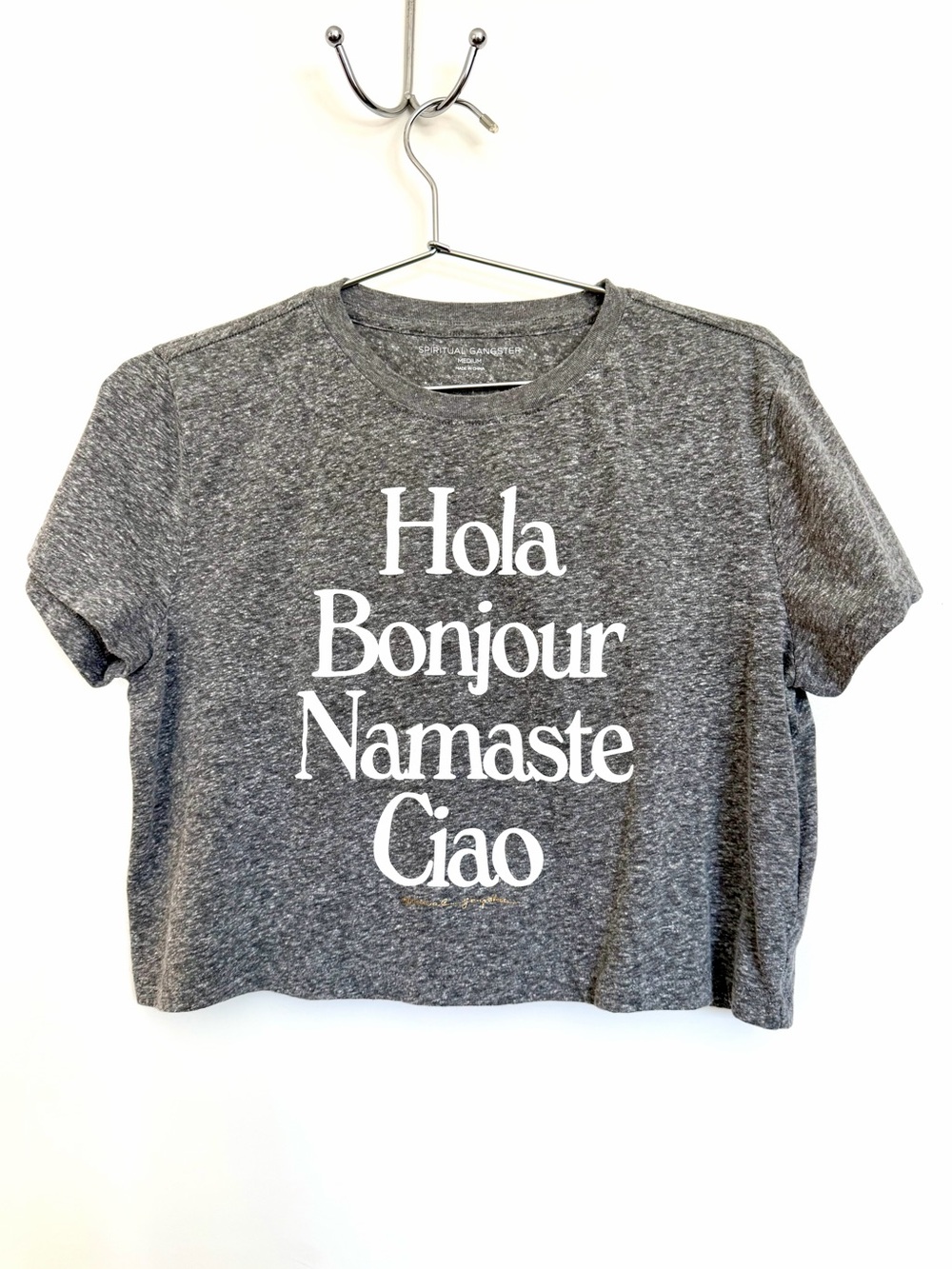 Spiritual Gangster Namaste Crop Tee